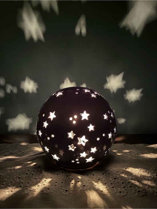 Other - 🌟Ceramic Star Projector Accent Lamp Navy Blue Celestial Night Light Globe 💫